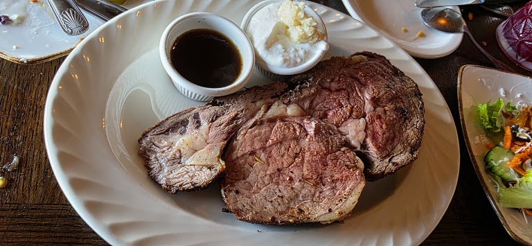 Prime Rib with Au Jus & Creamy Horseradish at Pomona Valley Mining Co