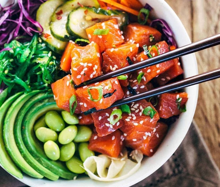 Salmon at Poke Bar