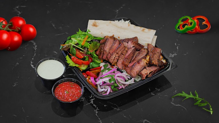 Charcoal Beef BBQ at Flamin Flavor Shawarma & Grill