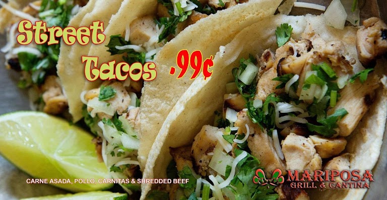 Street Tacos at Mariposa Grill & Cantina